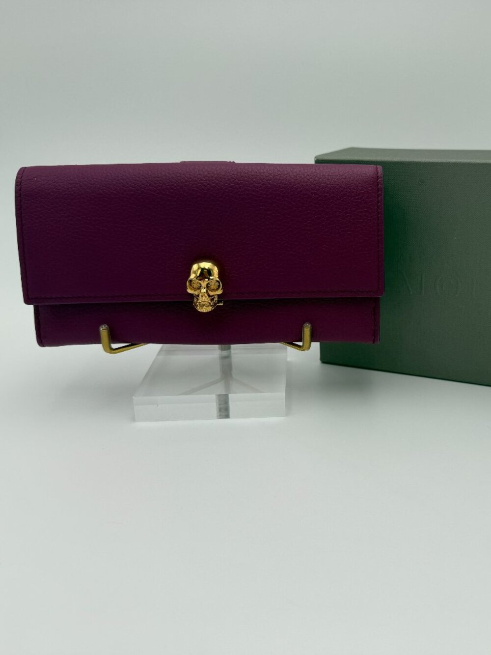 ALEXANDER MCQUEEN Pebbled Leather Continental Wallet
